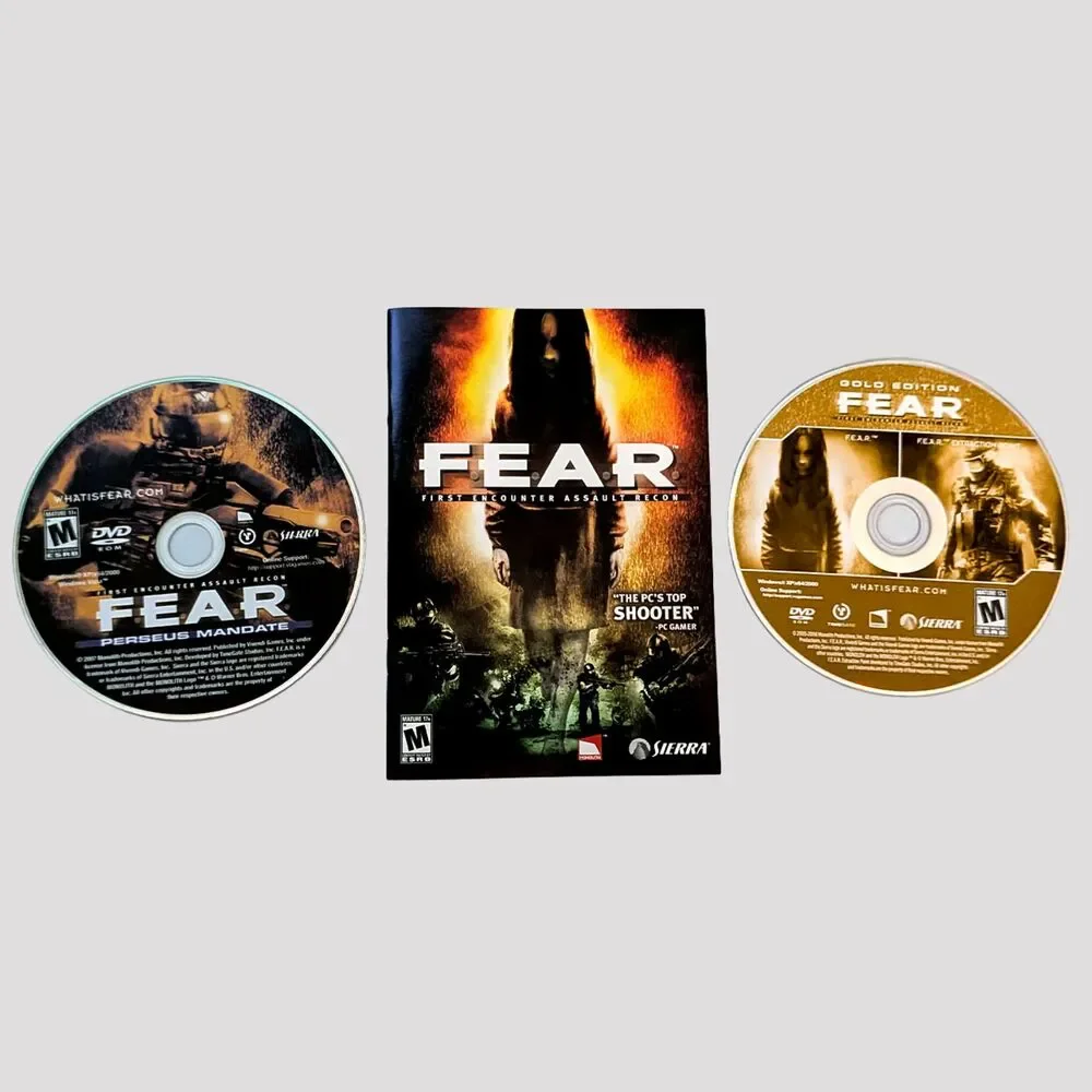 F.E.A.R. First Encounter Assault Recon PC Video Game Platinum Collection 2 Discs